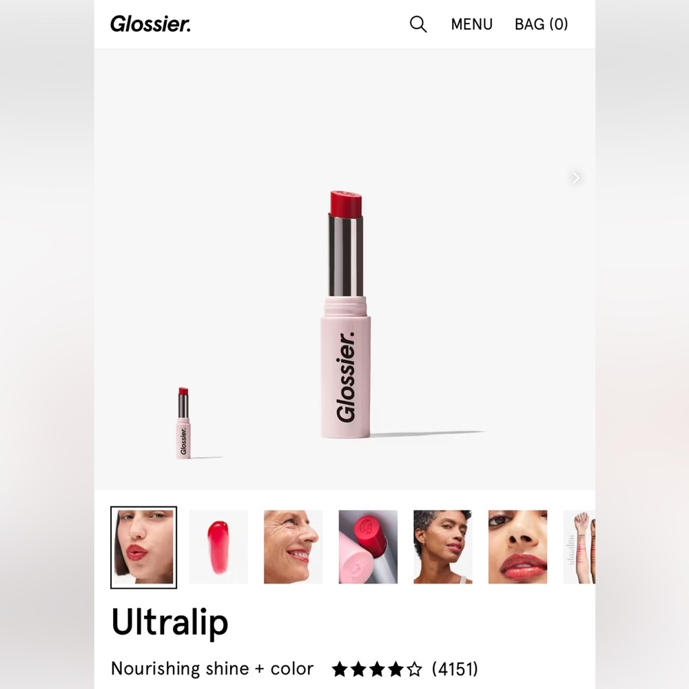 Glossier Ultralip Lipstick in Fete Sold Out on Glossier